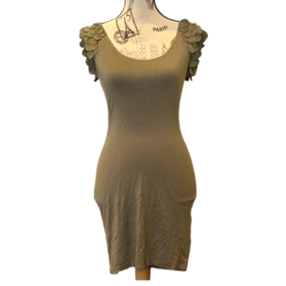 Rampage Women's Army Green Khaki Zip Up Mini Dress Small